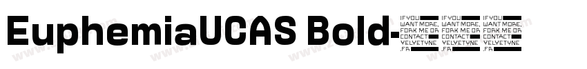 EuphemiaUCAS Bold字体转换